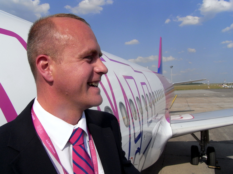 Jóri Tamás a Wizz Air ünnepi járatának egyik pilótája