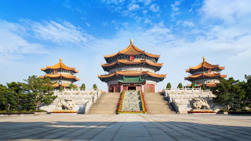 Front of Yuanxuan Taoist Temple Guangzhou GuangDong, China